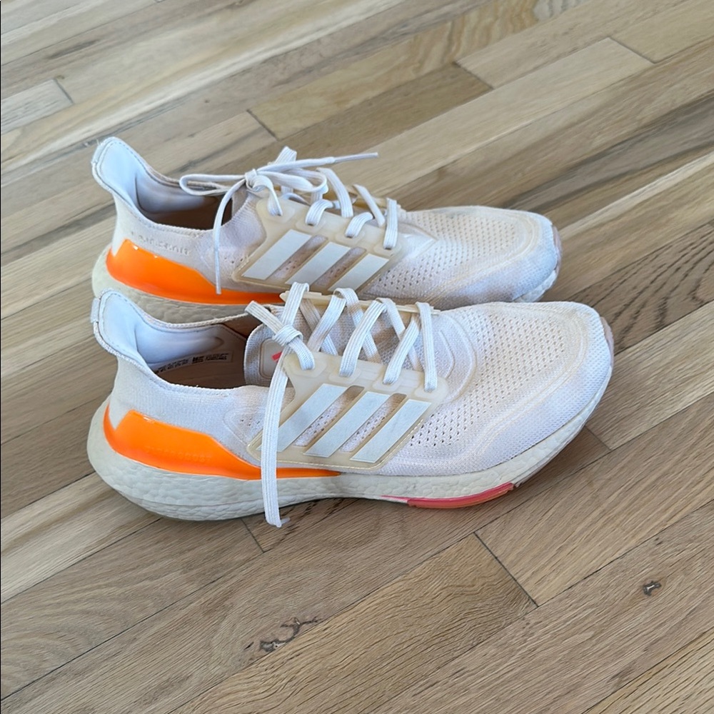 Adidas White and Orange Sneakers